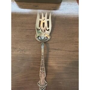 Antique R. Blackinton & Co. Sterling Silver Daisy Pattern Pierced Serving Fork P